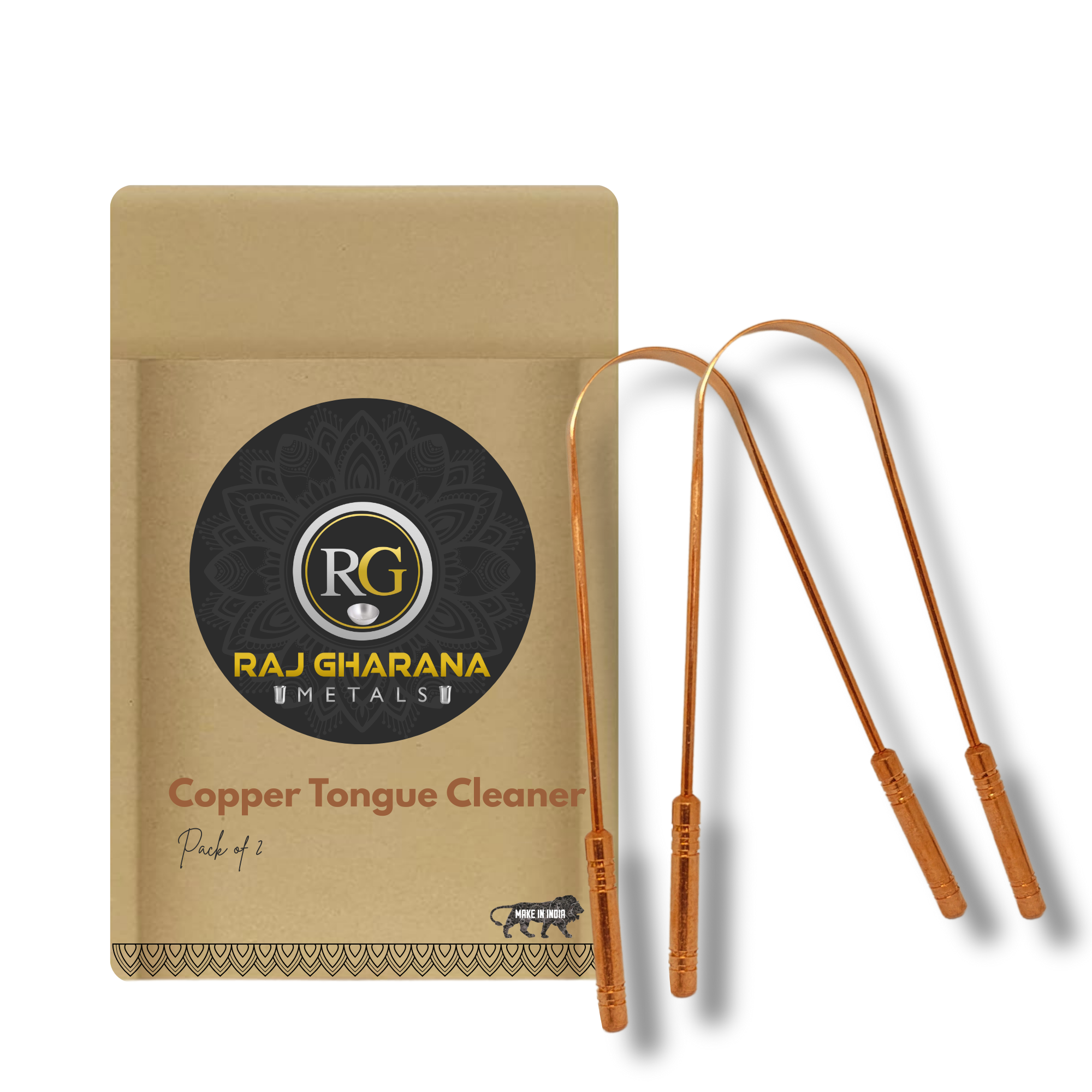 Copper Tongue Cleaner (Pack of 2)